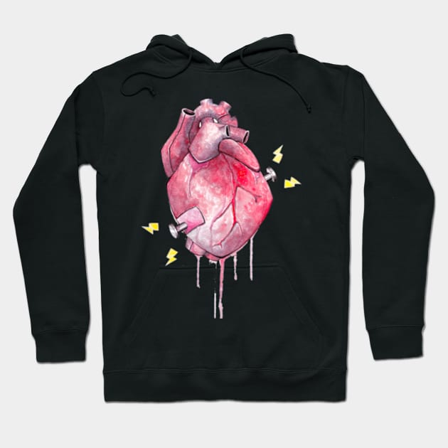 Electrifying Heart Hoodie by ZarenBeck